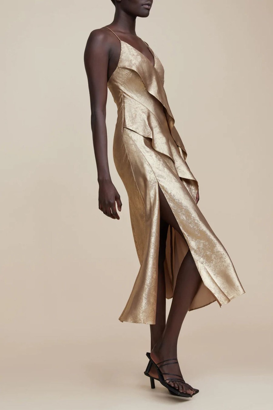 Women Acler Wedding Guest | Acler Queensbridge Dress-Golden