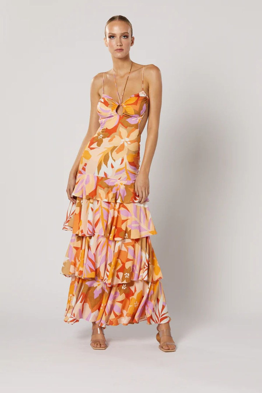 Women Winona Party | Winona Odyssey Frill Maxi Dress-Print