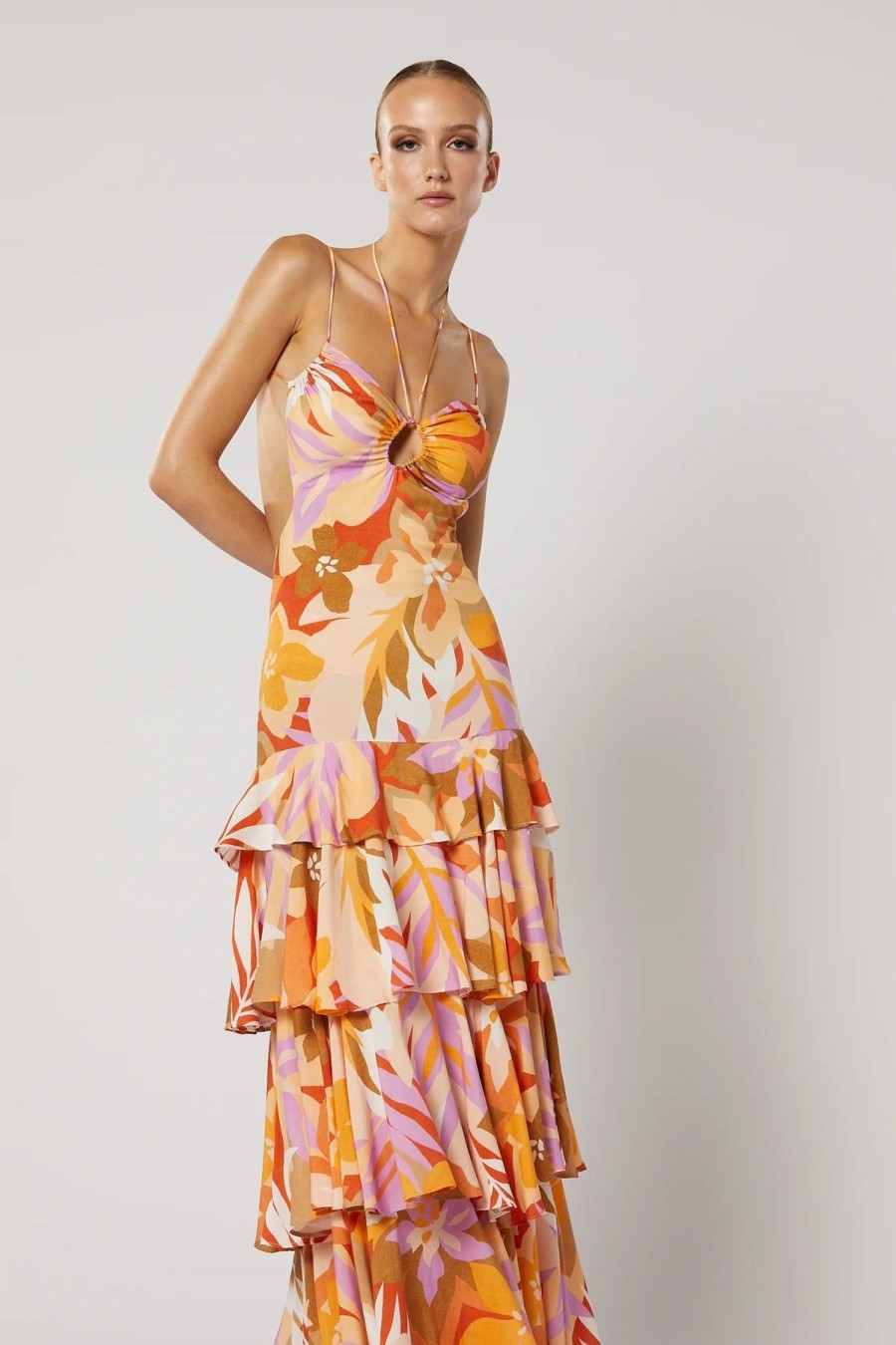 Women Winona Party | Winona Odyssey Frill Maxi Dress-Print