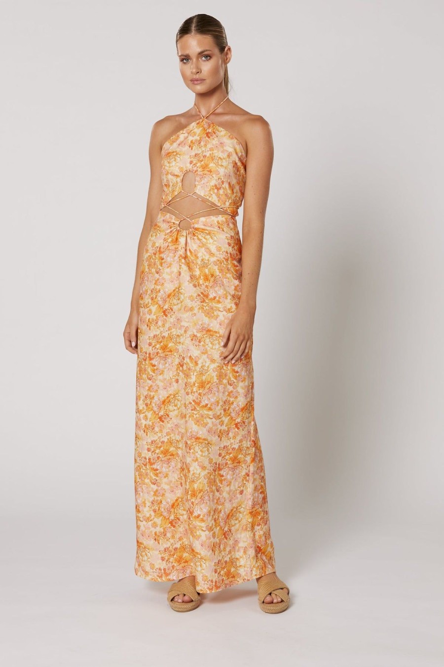 Women Winona Party | Winona Darana Maxi Dress-Orange Print