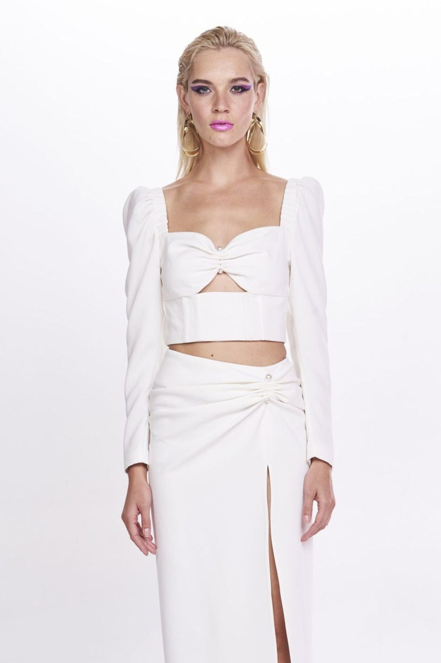 Women Dress Hire AU Party | Nicola Finetti Kerry Top-White