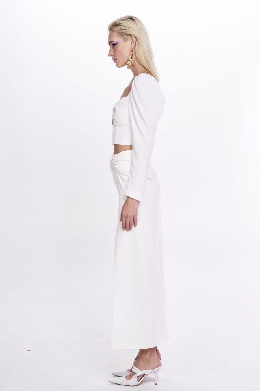 Women Dress Hire AU Party | Nicola Finetti Kerry Top-White