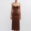 Women Pasduchas Wedding Guest | Pasduchas Aldo Midi Dress-Fudge