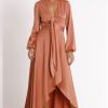 Women Pasduchas Wedding Guest | Pasduchas Cherish Tie Midi Dress-Caramel