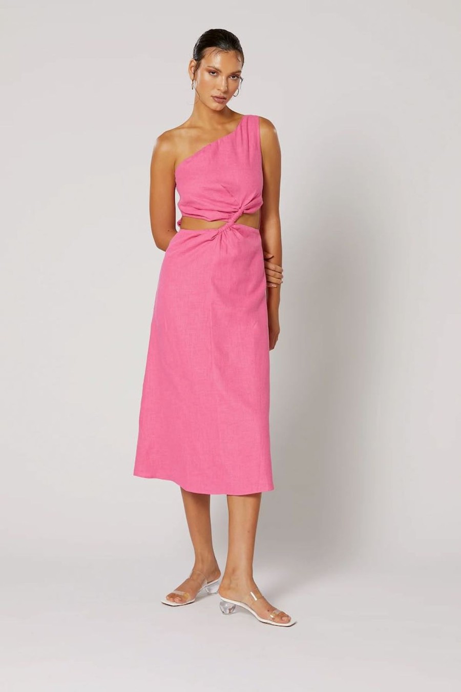 Women Winona Wedding Guest | Winona Siesta Gathered Dress-Pink