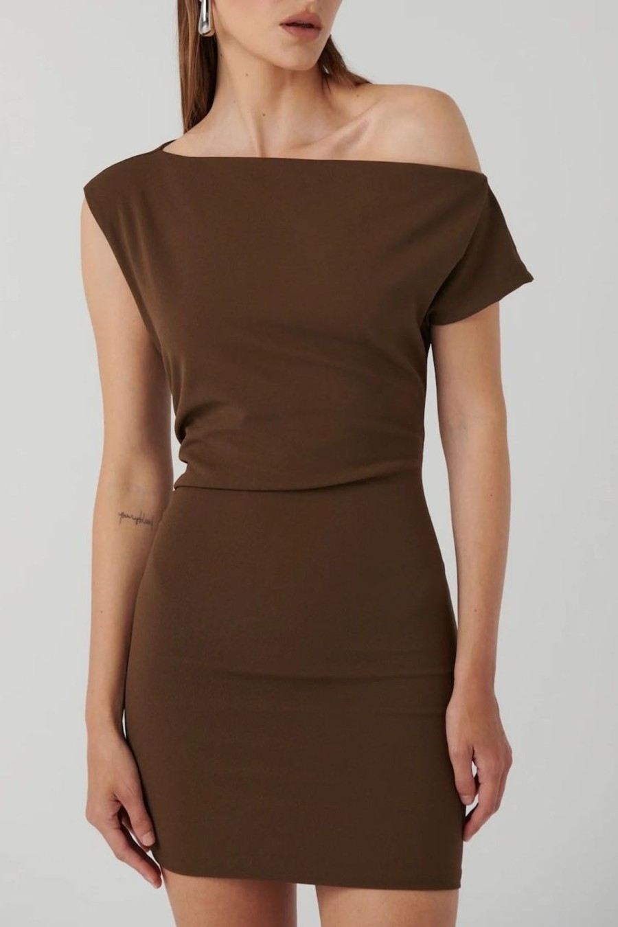 Women Effie Kats Race Day | Effie Kats Shenise Mini Dress-Mocha