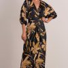 Women Pasduchas Party | Pasduchas Ablaze Wrap Midi Dress-Black