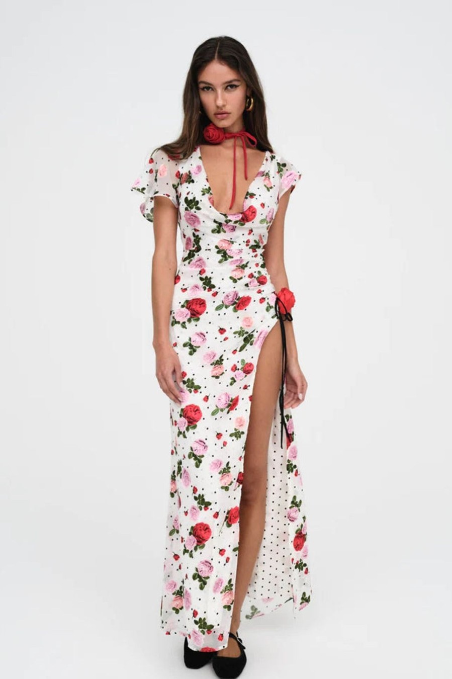 Women For Love & Lemons Party | For Love & Lemons Maybelle Maxi Dress-White Multi