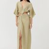 Women Suboo Wedding Guest | Suboo Stevie Cross Over Midi Dress-Gold