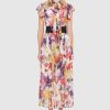 Women Leo Lin Wedding Guest | Leo & Lin Poise Flutter Sleeve Dress-Water Lillies