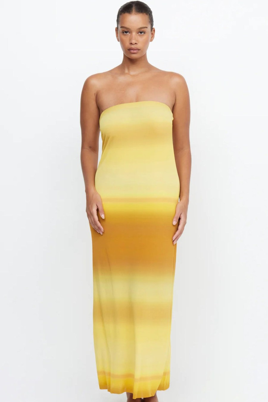 Women Bec & Bridge Wedding Guest | Bec & Bridge Amara Strapless Maxi Dress-Golden Ombre