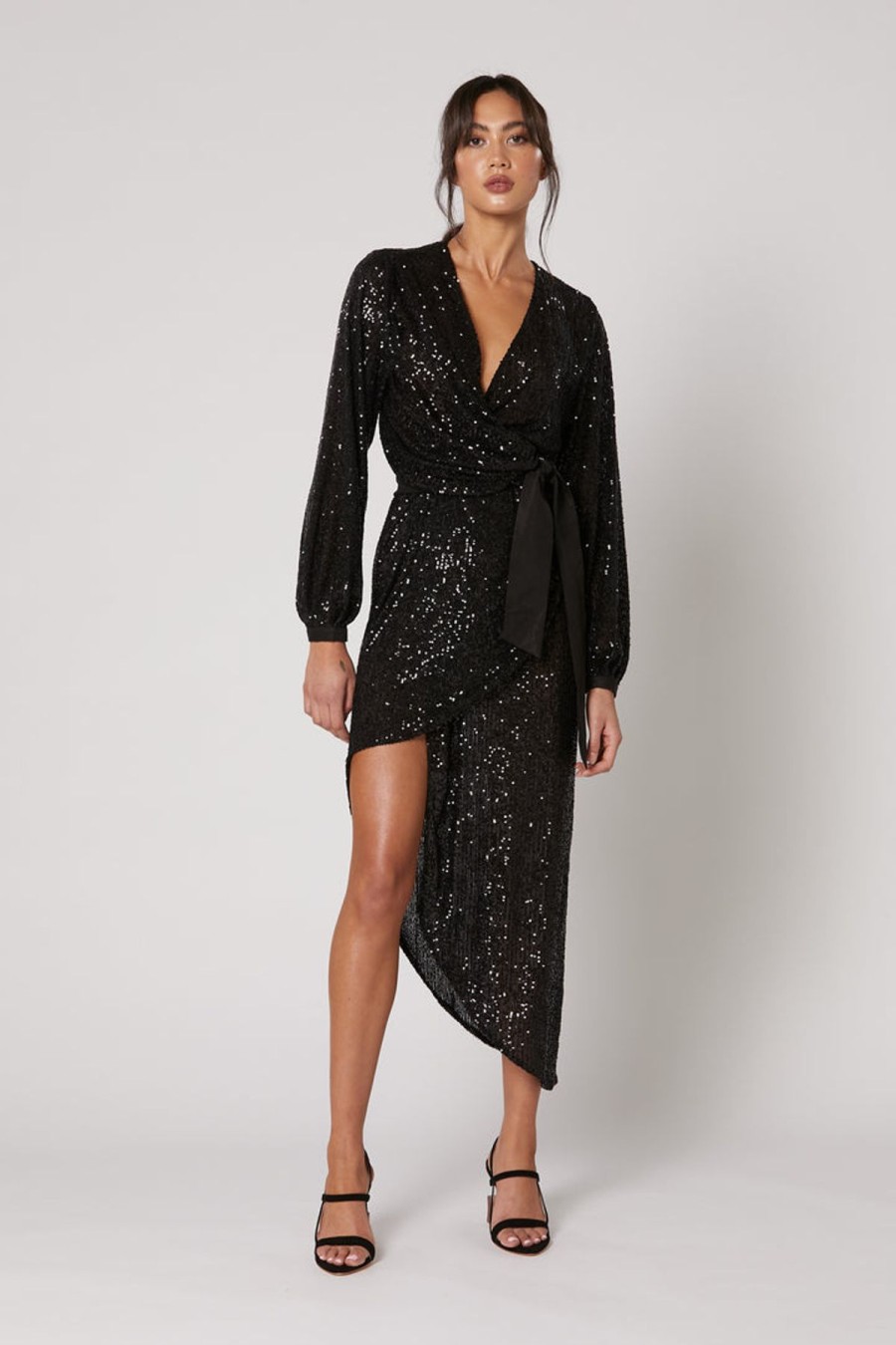 Women Winona Party | Winona Amara Wrap Dress-Black