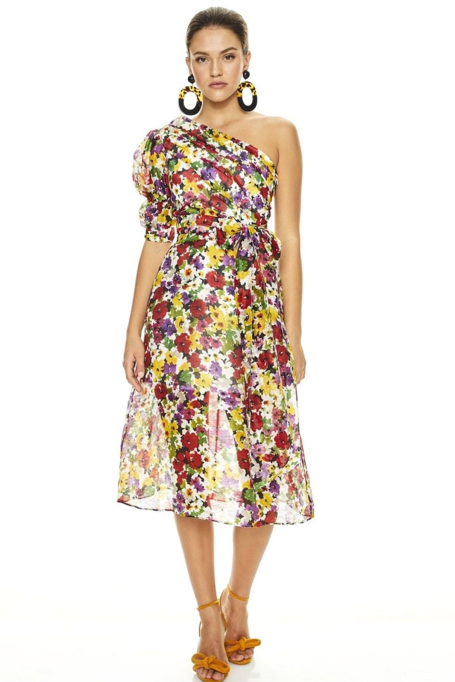 Women Talulah Wedding Guest | Talulah Cloud Dancer Midi Dress-Floral