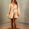 Women Dress Hire AU Wedding Guest | Saint Armont Lucille Mini Dress-Fleurs D'Or Print