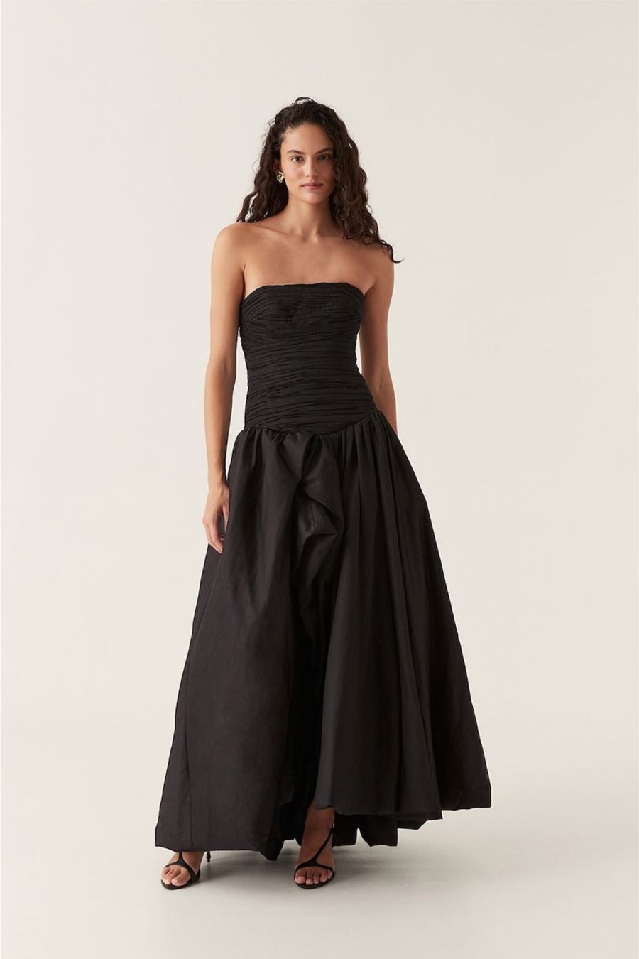 Women Aje Party | Aje Violette Bubble Hem Maxi Dress-Black