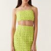 Women Aje Sets | Aje Quintette Textured Bralette-Light Lime