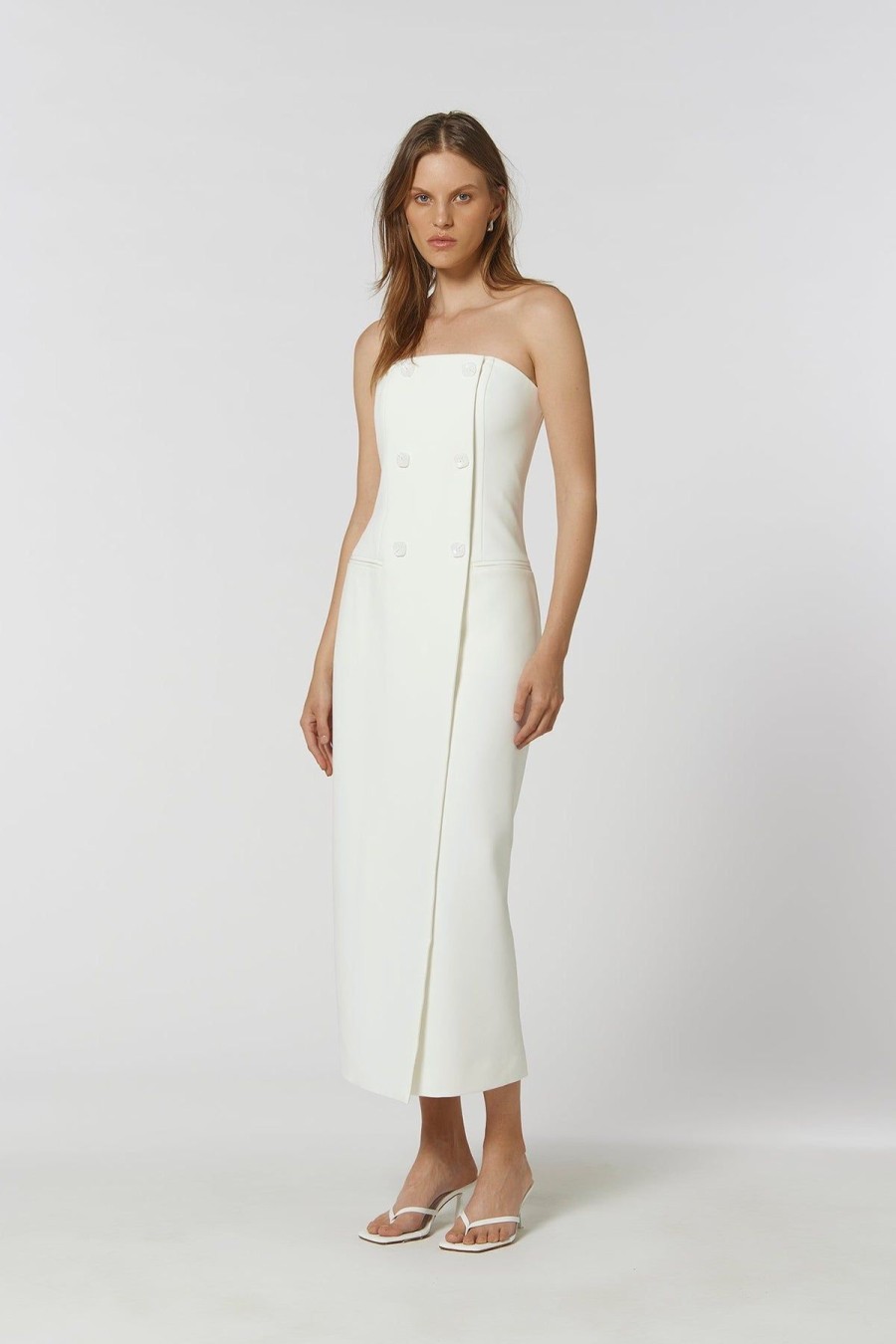 Women Dress Hire AU Party | Kianna Tailored Dress-White