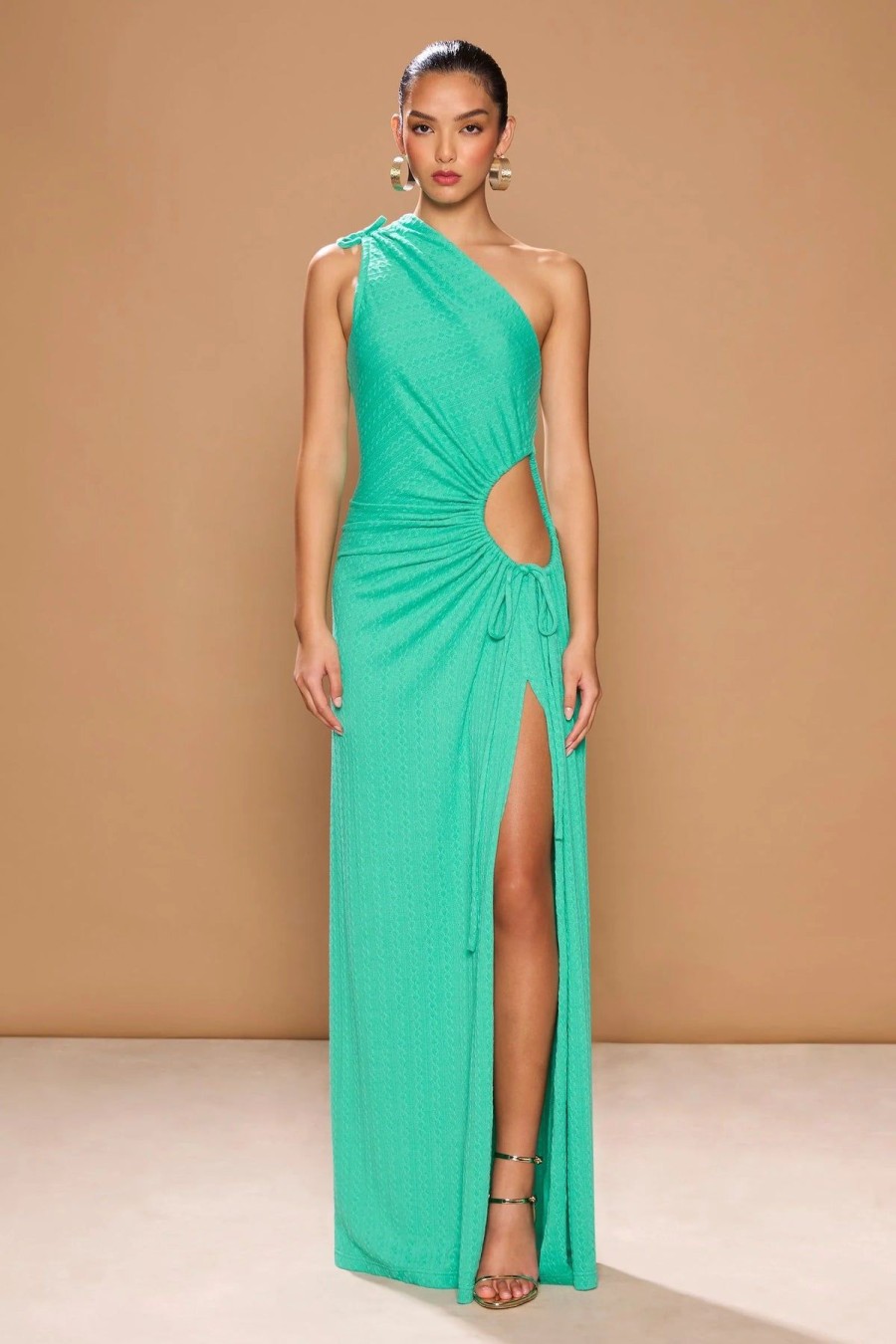 Women Sonya Wedding Guest | Sonya Nour Knit Maxi Dress-Turquoise