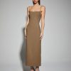 Women Dress Hire AU Wedding Guest | Kianna Chantelle Dress-Brown