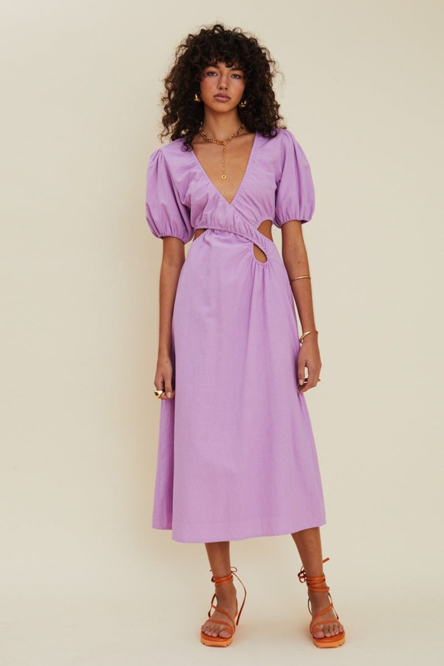 Women Suboo Wedding Guest | Suboo Skylar Cross Front Cut Out Maxi Dress-Lavendar