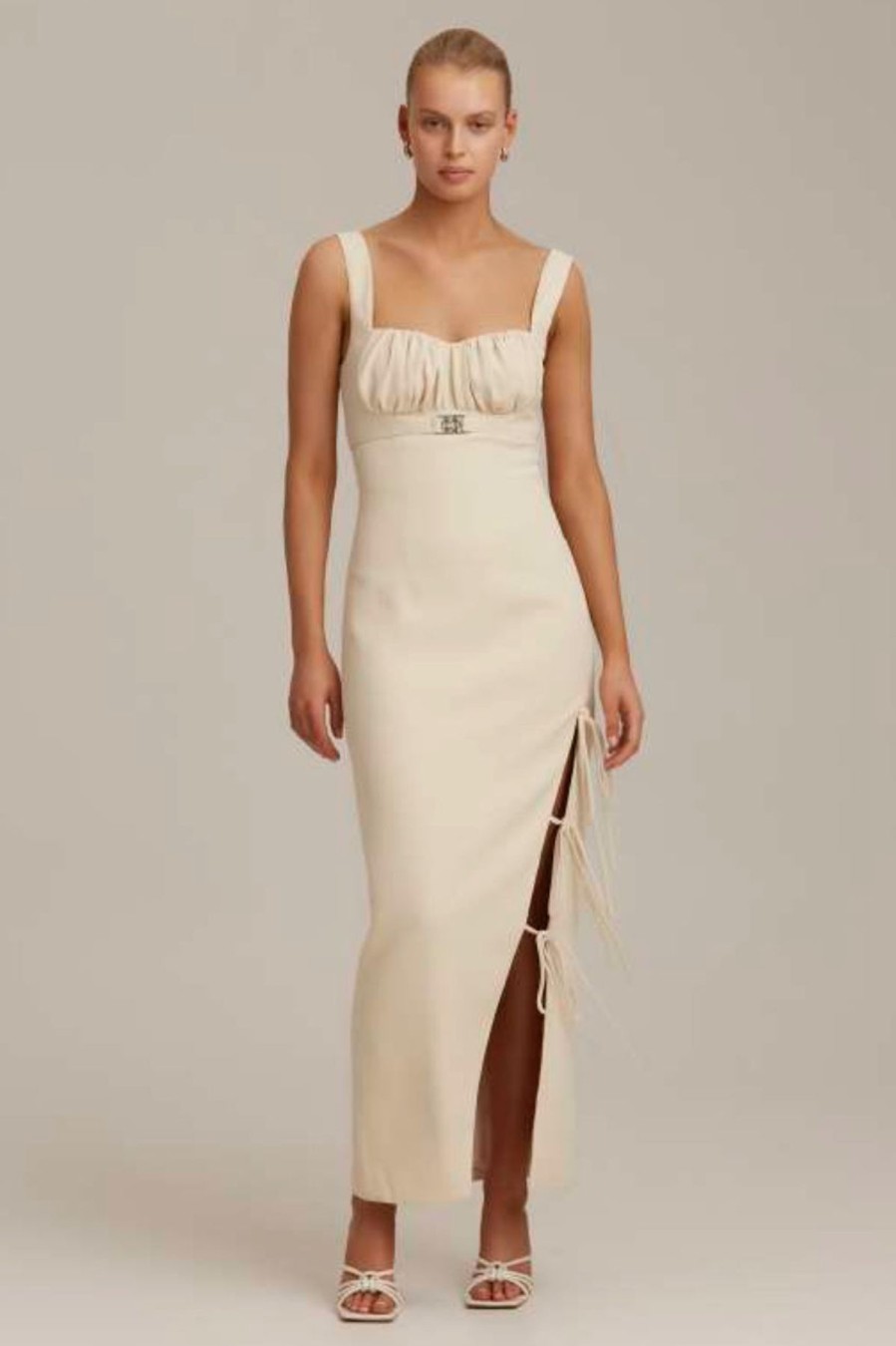 Women C/MEO Collective Wedding Guest | C/Meo Collective Validate Dress-Parchment