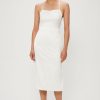 Women Third Form Party | Third Form Long Nights Lace Back Dress-Off White