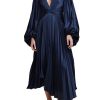 Women Acler Wedding Guest | Acler Palms Pleat Dress-Navy