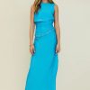 Women Suboo Wedding Guest | Suboo Halley Sleeveless Maxi With Detach Chain Dress-Turquoise