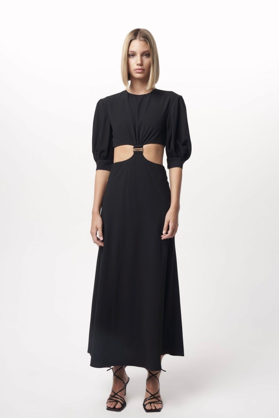 Women Dress Hire AU Wedding Guest | Nicola Finetti Jillian Big Clip Dress-Black