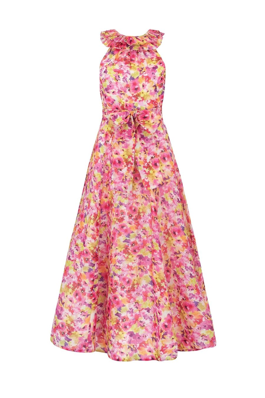 Women Talulah Wedding Guest | Talulah Angelita Midi Dress-Pink/Yellow Print