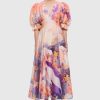 Women Leo Lin Wedding Guest | Leo Lin Lara V Neck Maxi Dress-Neptune Print In Coral