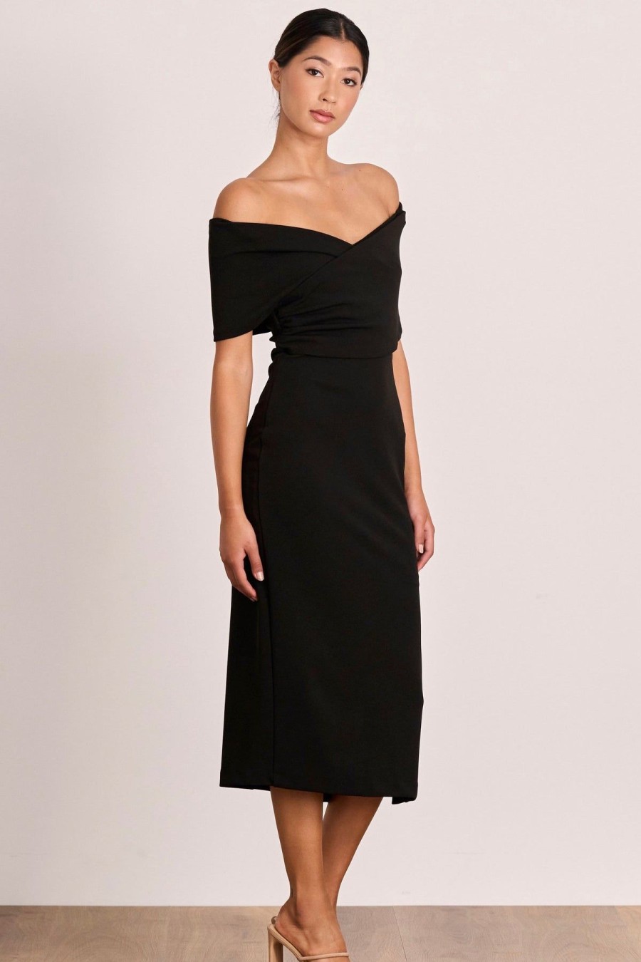 Women Pasduchas Wedding Guest | Pasduchas Chakra Midi Dress-Black