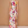 Women Sonya Wedding Guest | Sonya Nour Midi Dress-Floral Watercolour Print