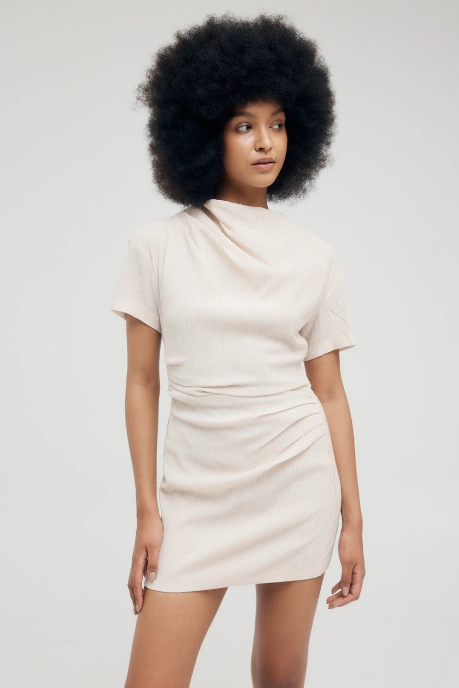 Women Third Form Party | Third Form Electric Tucked Tee Dress-Bone