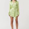 Women Suboo Wedding Guest | Suboo Nicky Mini Shirt Dress-Celery Green