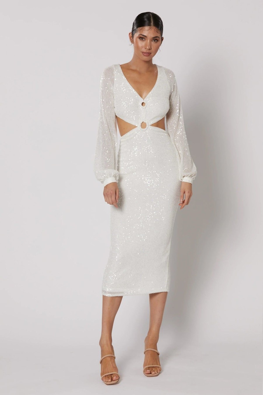 Women Winona Party | Winona Eria Midi Dress-White