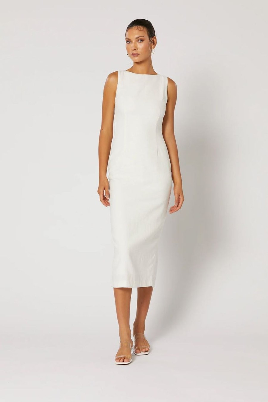 Women Winona Wedding Guest | Winona Siesta Midi Dress-White