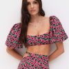 Women For Love & Lemons Sets | For Love & Lemons Dolcetto Crop Top-Red