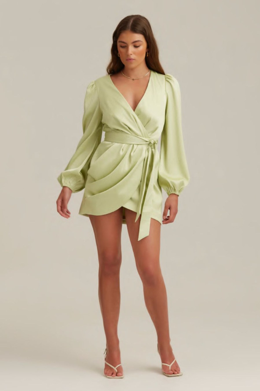 Women Finders Keepers Party | Finders Keepers Brigita Long Sleeve Mini Dress-Kiwi