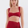 Women Sonya Sets | Sonya Retro Top-Red Shimmer