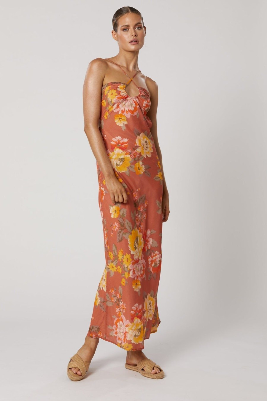 Women Winona Party | Winona Leura Clasp Dress-Copper Print