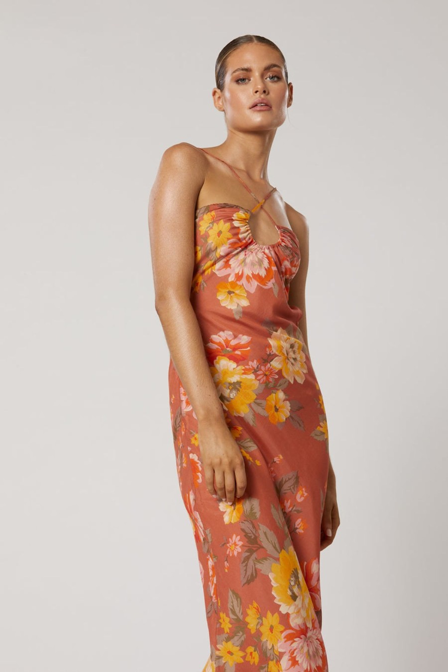 Women Winona Party | Winona Leura Clasp Dress-Copper Print