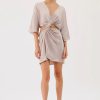 Women Suboo Wedding Guest | Suboo Millenia Rouched Cross Over Mini Dress-Gunmetal