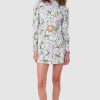 Women Torannce Wedding Guest | Torannce Edie Shirt Dress-Watercolour Floral Aqua