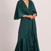 Women Pasduchas Wedding Guest | Pasduchas Seeker Cape Midi Dress-Forest