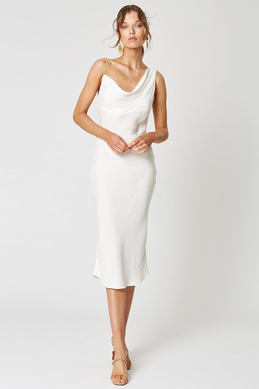 Women Winona Party | Winona Nevada Asymmetrical Dress-White