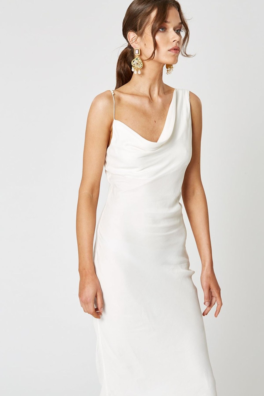 Women Winona Party | Winona Nevada Asymmetrical Dress-White