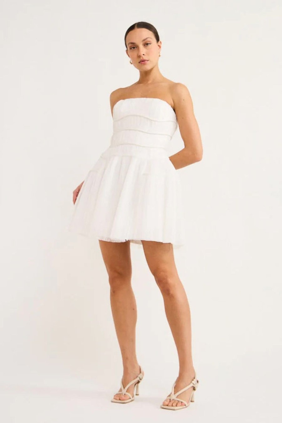 Women Dress Hire AU Race Day | Rachel Gilbert Pippa Mini Dress-Ivory