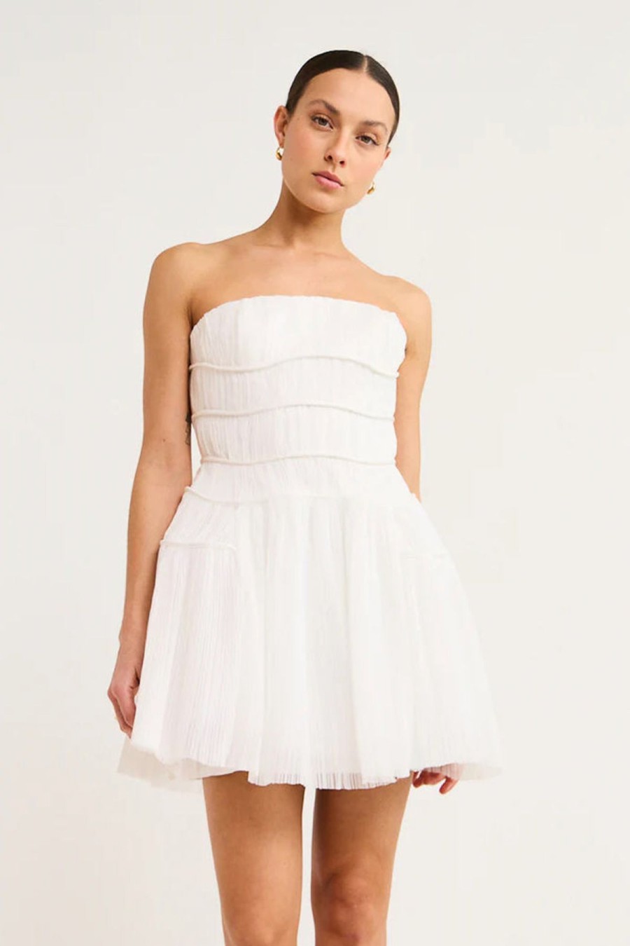 Women Dress Hire AU Race Day | Rachel Gilbert Pippa Mini Dress-Ivory