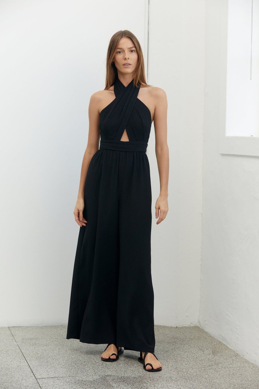 Women Third Form Jumpsuits | Third Form Crossing Over Jumpsuit-Black